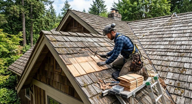 Cedar Shake Roof Repair in Centreville, VA