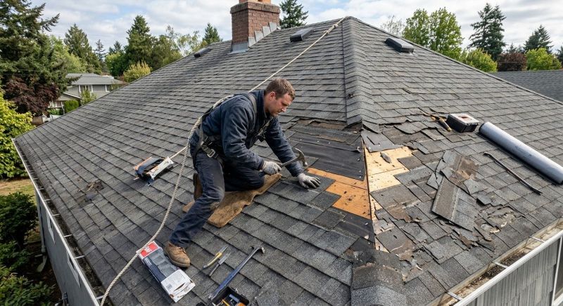 Damaged Roof Repair in Clifton, VA