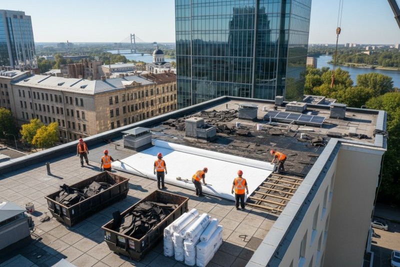 Single Ply Roof Replacement in Reston, VA